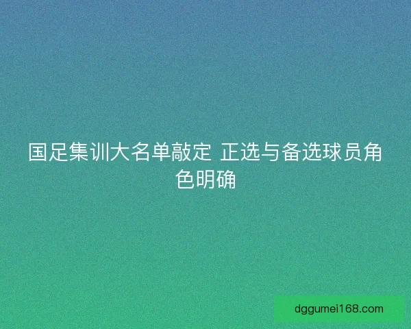 国足集训大名单敲定 正选与备选球员角色明确