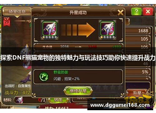 探索DNF熊猫宠物的独特魅力与玩法技巧助你快速提升战力